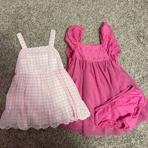 Pink and Light Pink Kids Dress Set